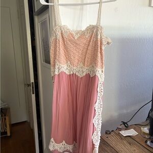 Sundance Blush and Cream Lace Dress